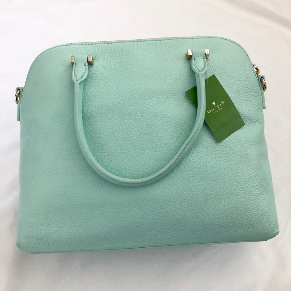 Kate Spade Mint Leather Satchel Purse - Picture 4 of 4